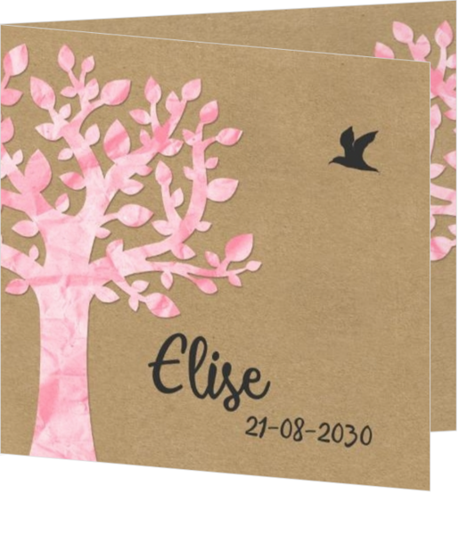 Hip-geboortekaartje-karton-boom-silhouet-roze-mak16120502vk