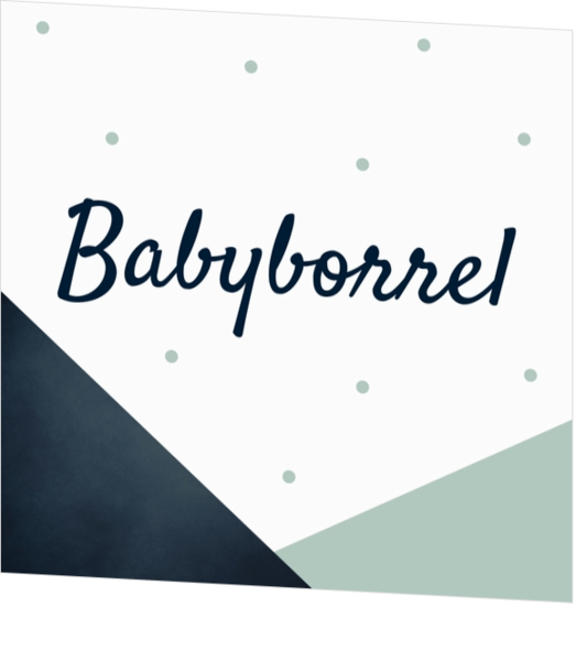 Babyborrelkaartjes - geboortekaartje KB626