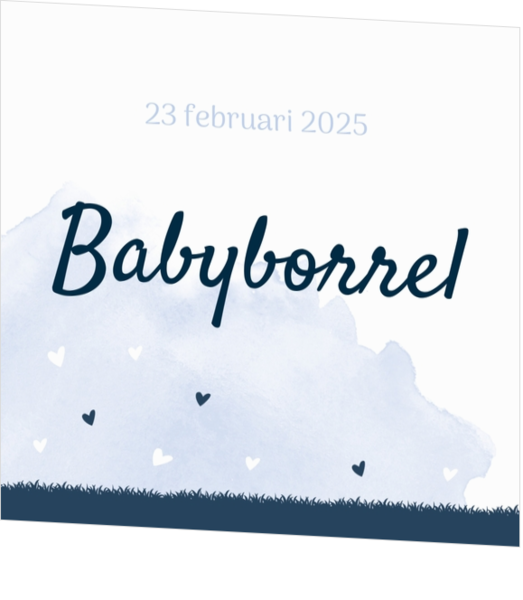 Babyborrelkaartjes - geboortekaartje KB695-J