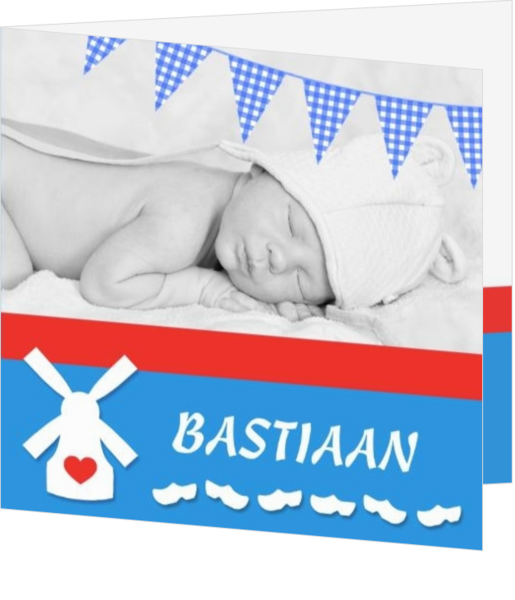 Geboortekaartjes met Hollands design - geboortekaartje CREG056