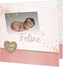 Lief en schattige geboortekaartje ontwerpen - geboortekaartje HBG010