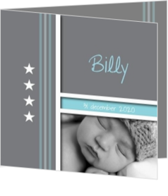 Geboortekaartje voor een zoon of jongen - geboortekaartje LC231-J