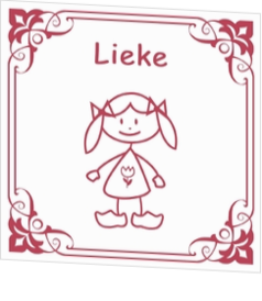 Geboortekaartjes met Hollands design - geboortekaartje delft pink girl, ek