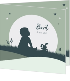 Silhouet in je geboortekaartjes ontwerp - geboortekaartje BP1064
