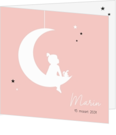 Silhouet in je geboortekaartjes ontwerp - geboortekaartje BP1066
