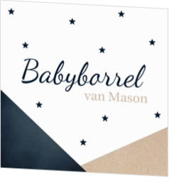 Babyborrelkaartjes - geboortekaartje KB625
