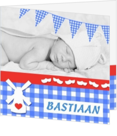 Geboortekaartjes met Hollands design - geboortekaartje CREG059