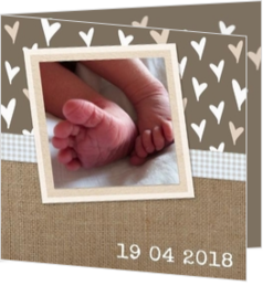 Geboortekaartjes voor een tweeling geboorte - geboortekaartje CREG010