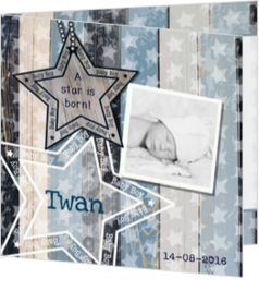 Geboortekaartje voor een zoon of jongen - geboortekaartje HBG005