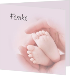 Handjes en voetjes als geboortekaartjes ontwerp - geboortekaartje met babyvoetjes mk3107006, vk